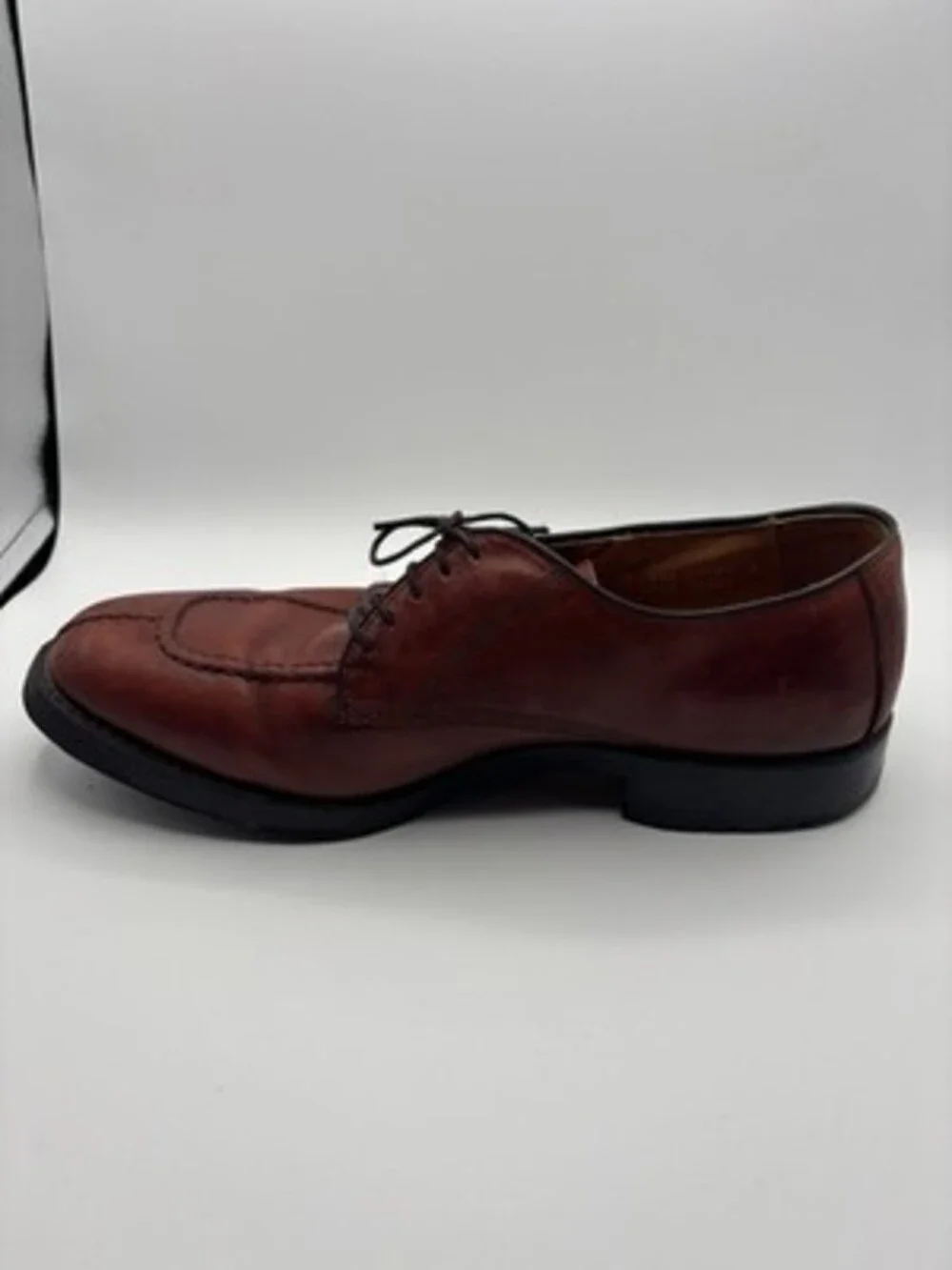 Allen Edmonds Dellwood Brown Leather Derby Dress Shoes Mens 10 Vibram Bottoms